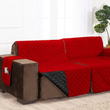 Confira as medidas do Protetor Sofá Retrátil Dupla Face Preto-Vermelho antes de comprar