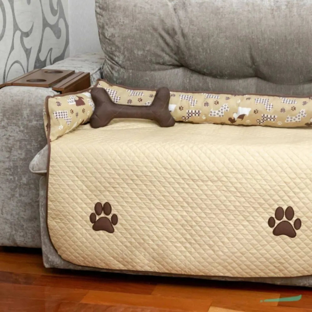 Foto de Protetor de Sofá Pet Impermeável Gigante – Creme muito bonita