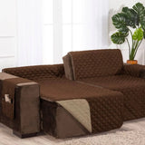 Detalhes da Protetor Sofá Retrátil Dupla Face Tabaco-Caqui da Charme do Detalhe