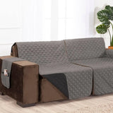 Confira as medidas do Protetor Sofá Retrátil Dupla Face Cinza-Preto antes de comprar