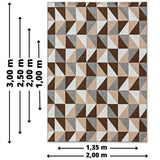 Conheça o Tapete Jacquard Lozango Marrom com entrega mais rápida do Brasil