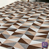 Foto de Detalhes do Tapete Jacquard Lozango Marron da Charme do Detalhe muito bonita