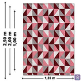 Confira as medidas do Tapete Jacquard Lozango Vermelho antes de comprar