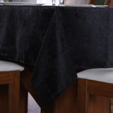 Detalhes da Toalha de Mesa Jacquard Preta do Detalhe