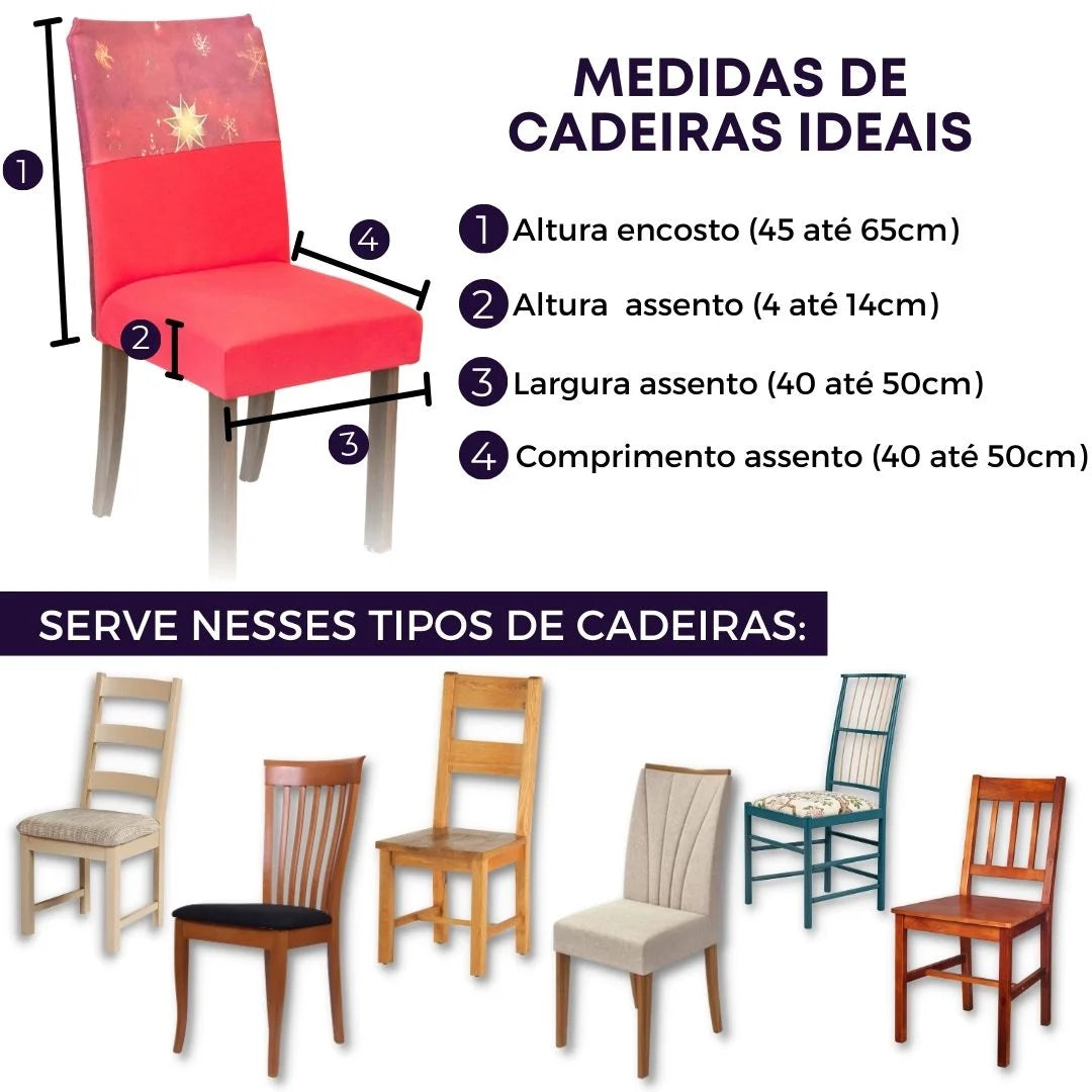Capa de Cadeira de Natal  - Árvore Natalina
