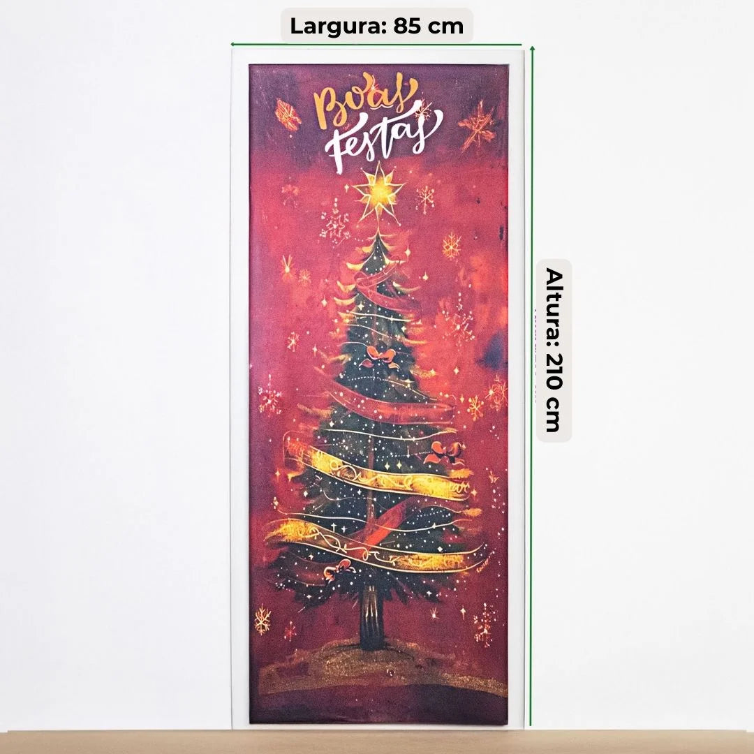 Capa Para Porta Natal - Árvore Natalina