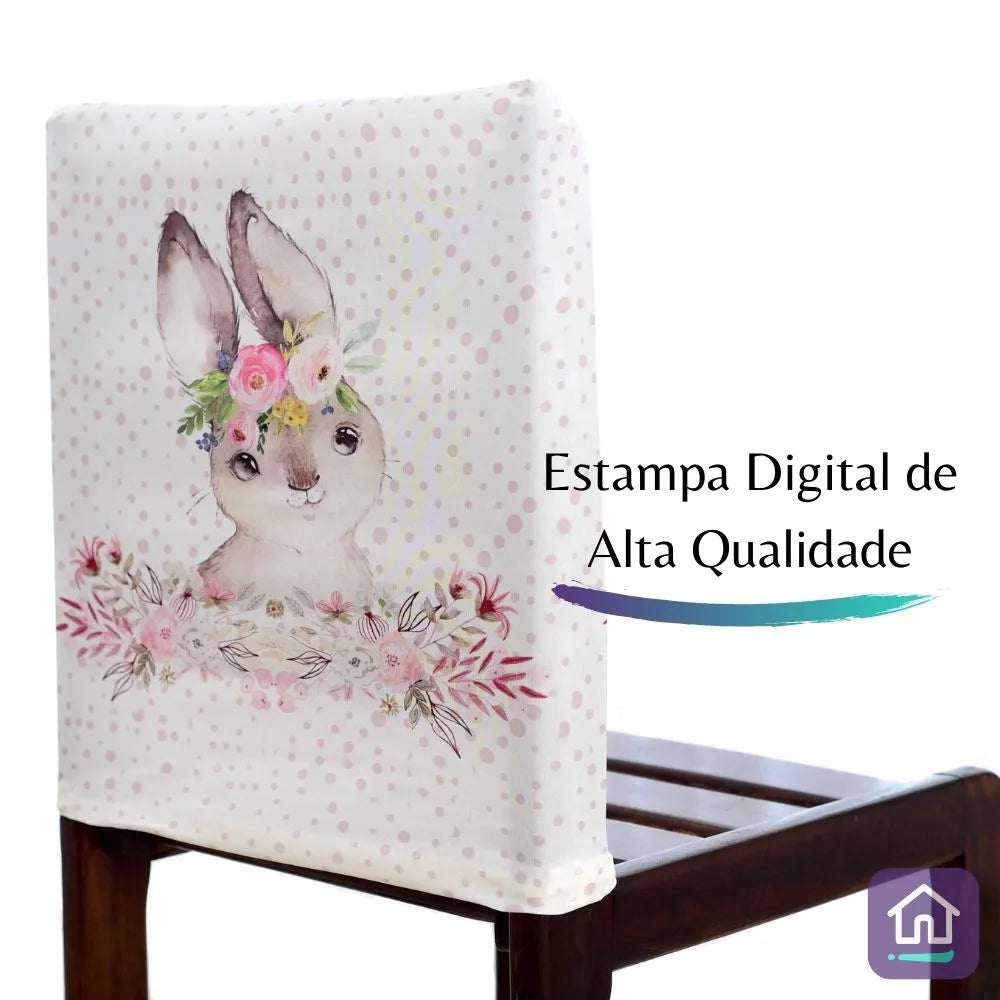 Detalhes da Capa Encosto Cadeira Feliz Páscoa do Detalhe