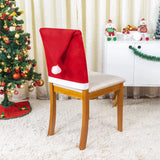 Capa Encosto Cadeira Natal Veludo - Gorro Noel