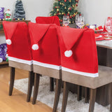 Capa Encosto Cadeira Natal Veludo - Gorro Noel