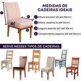 Confira as medidas da Capa Para Cadeira de Jantar Egito antes de comprar