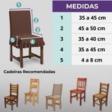 Foto Capa Para Cadeira de Madeira Espuma Interna Total Confort  Chocolate muito bonita