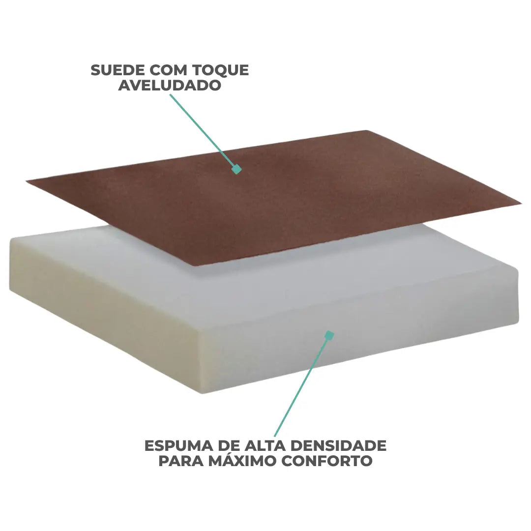 Detalhes da Capa Para Cadeira de Madeira Espuma Interna Total Confort  Chocolate da Charme do Detalhe