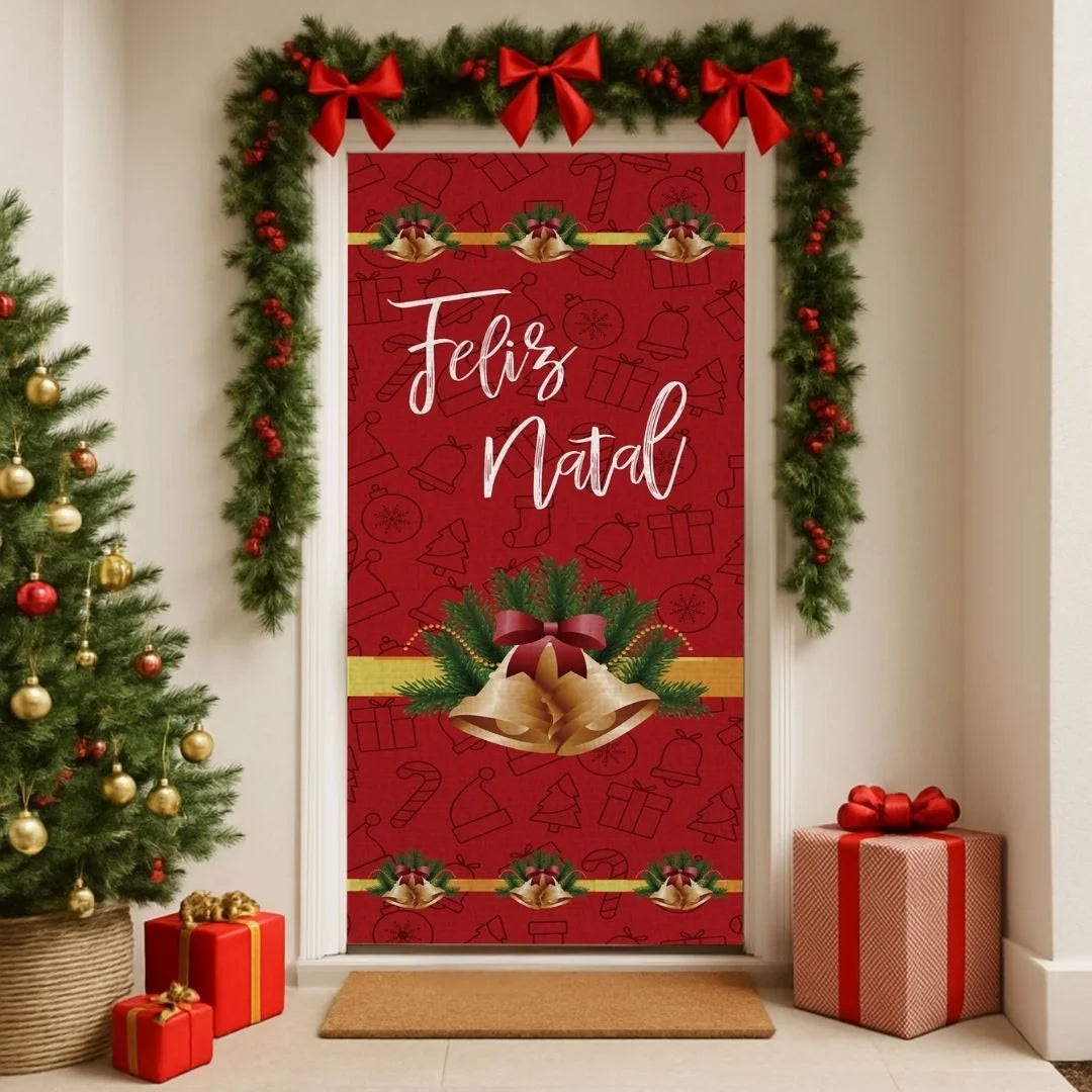 Detalhes da Capa Para Porta Natal Sinos da Charme do Detalhe