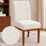 Capa de Cadeira Boutique Jacquard Premium - Creme