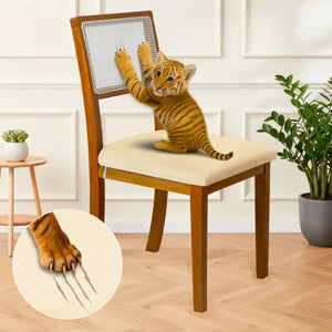 Capa Assento Cadeira Anti Arranhão Protex Max Suede - Creme