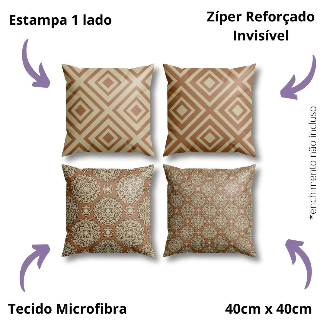 Foto Kit 4 Capas de Almofadas Modern Print Conforto muito bonita