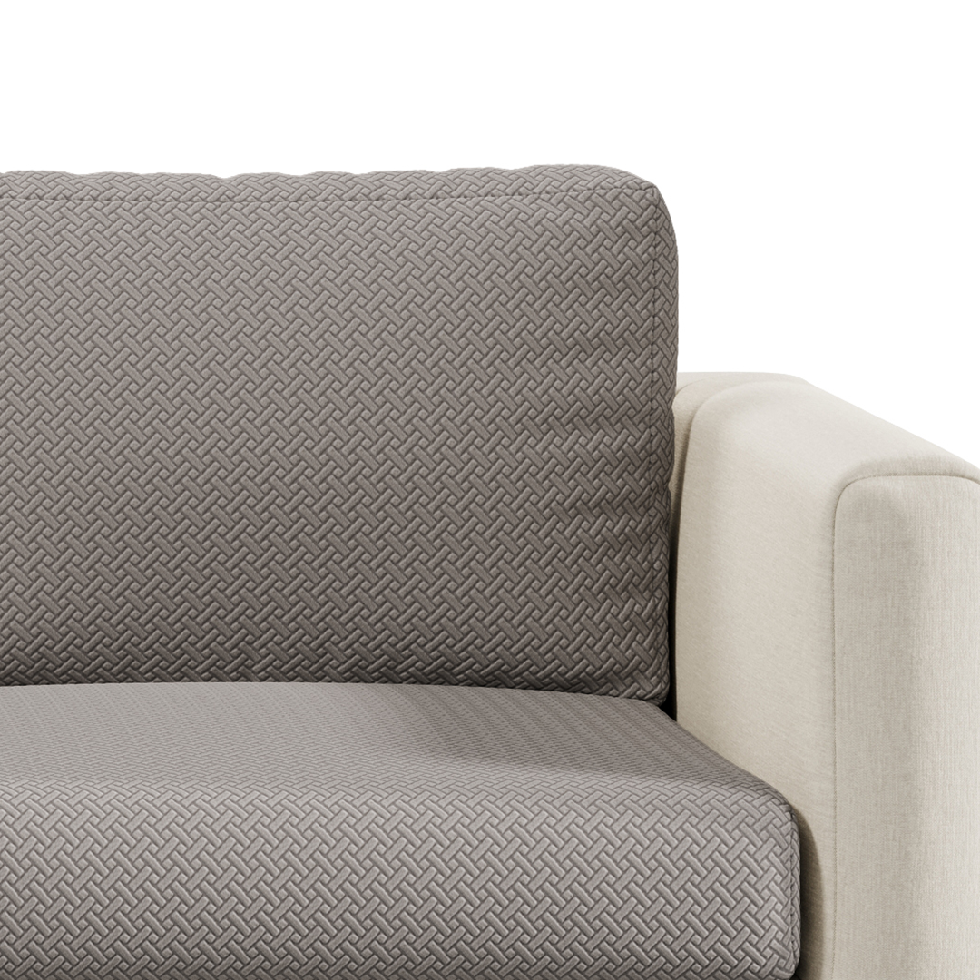 Capa de Sofá de Canto Classic Jacquard - Cinza Chumbo