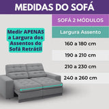 Capa de Sofá Retrátil Elastex - Cinza