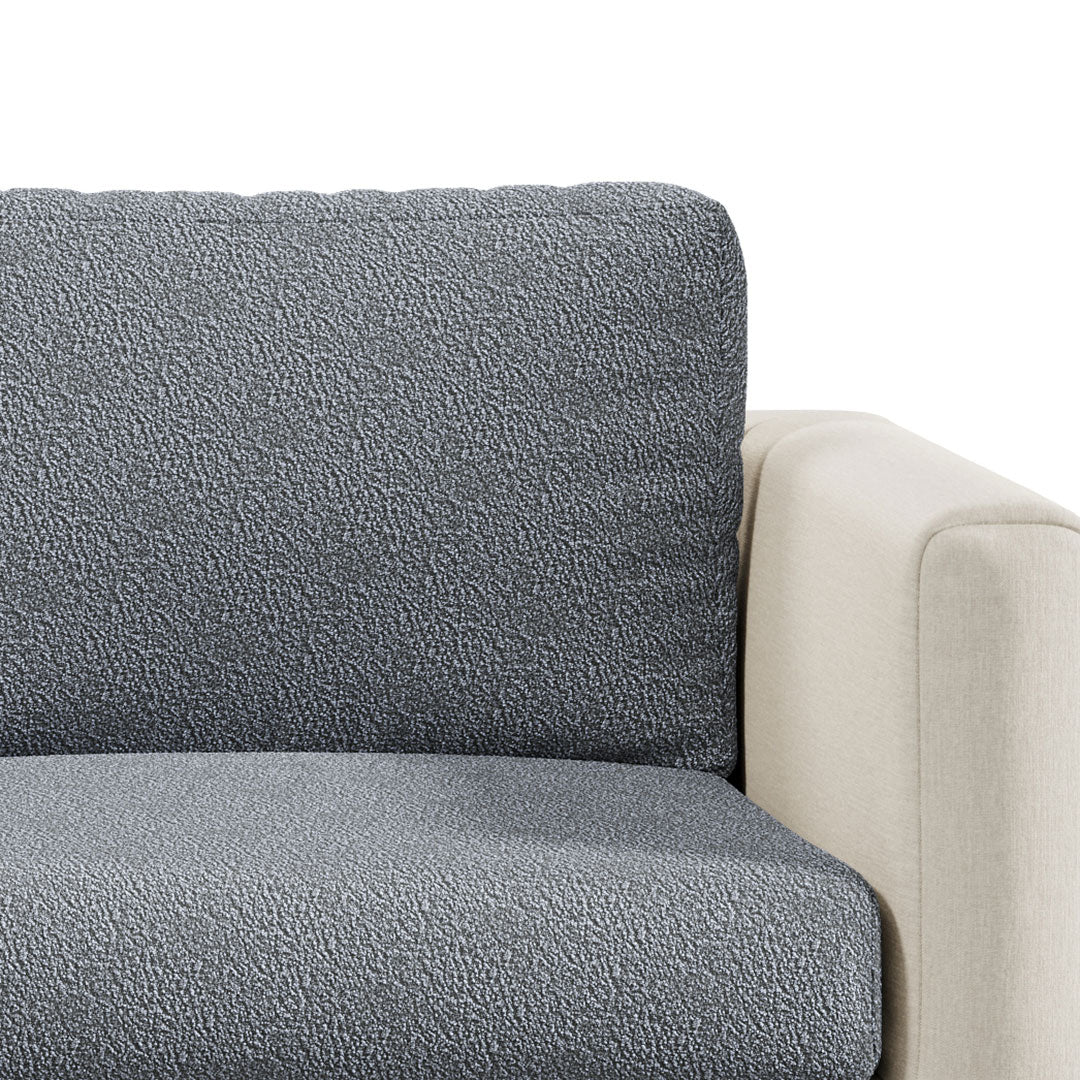Capa de Sofá de Canto Soft Confort - Cinza Escuro