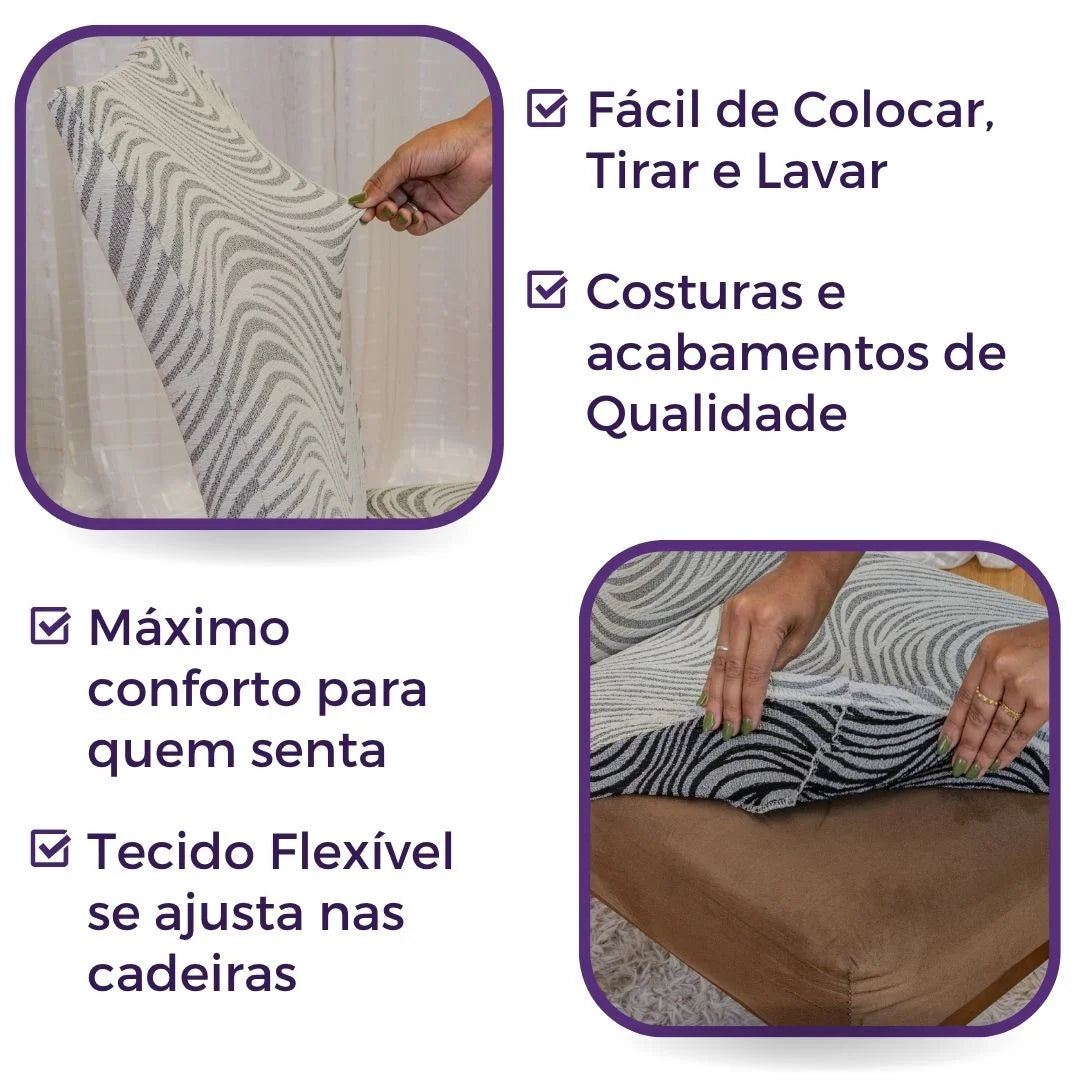 Foto Capa para cadeira  Boutique Capri Creme   muito bonita