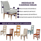 Confira as medidas da Capa para cadeira  Boutique Capri Creme  antes de comprar