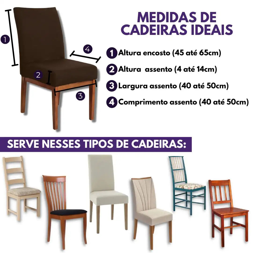 Foto vitrine capa para cadeira marrom tabaco