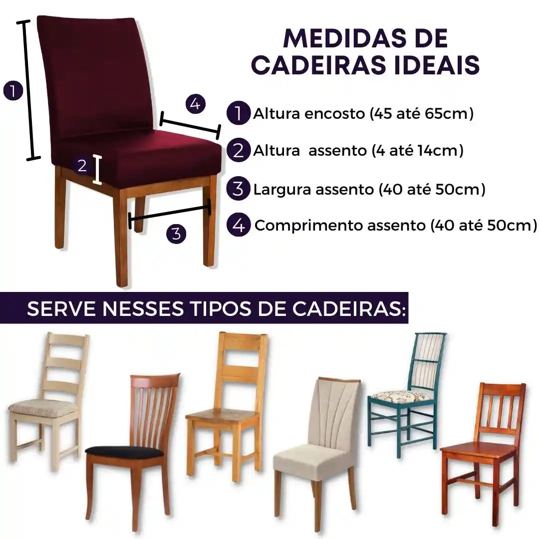 Foto vitrine capa para cadeira deluxe marsala