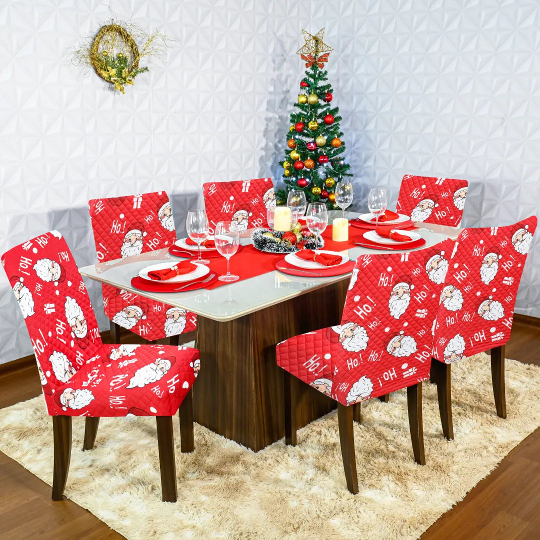 Conheça a Capa Cadeira Natal Acolchoada Arranhão Gato Noel da Chame do Detalhe
