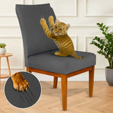 Foto vitrine capa para cadeira suede cinza chumbo