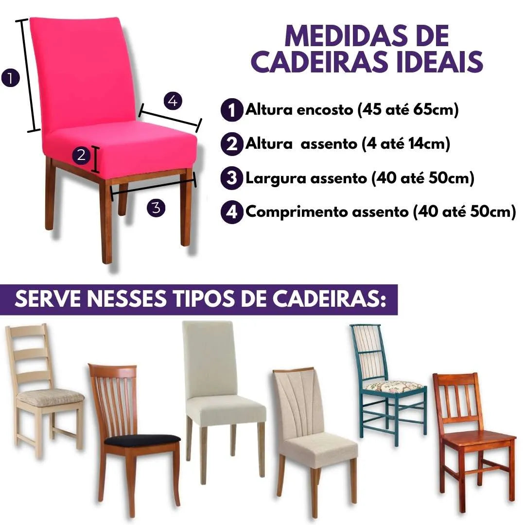 Foto vitrine capa para cadeira elastex pink