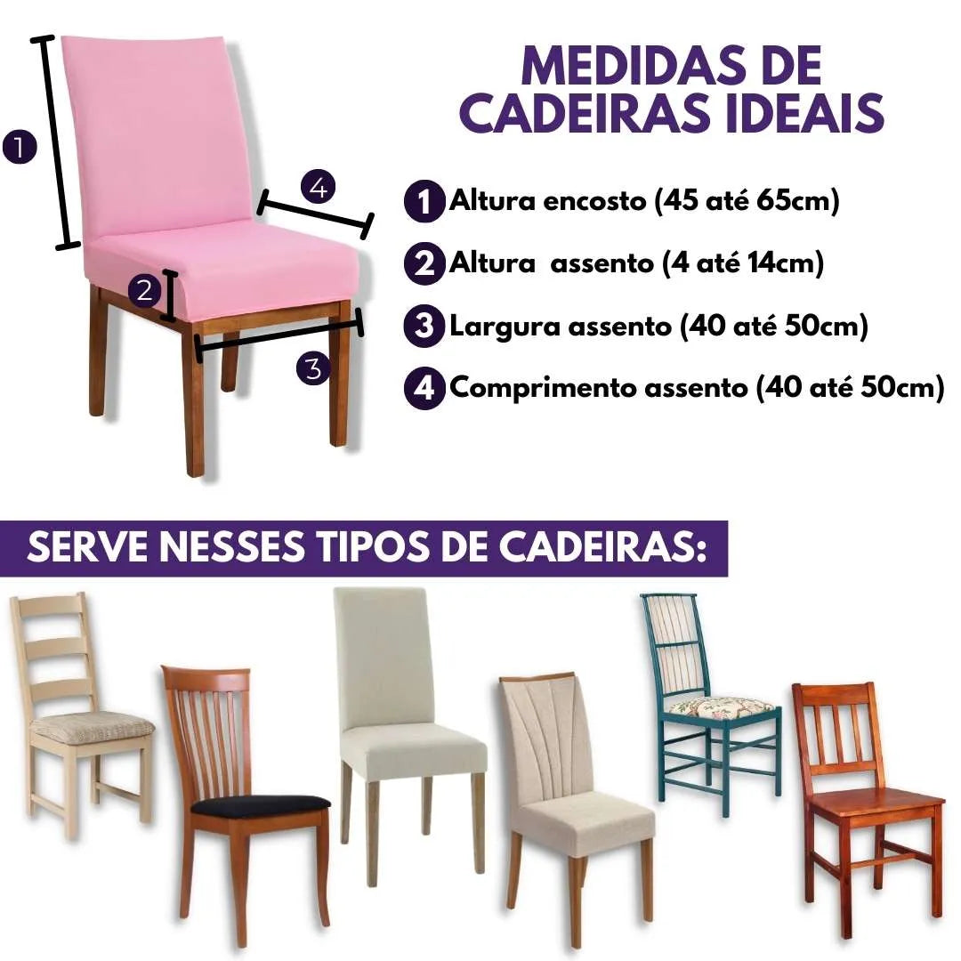 Foto vitrine capa para cadeira elastex rosa