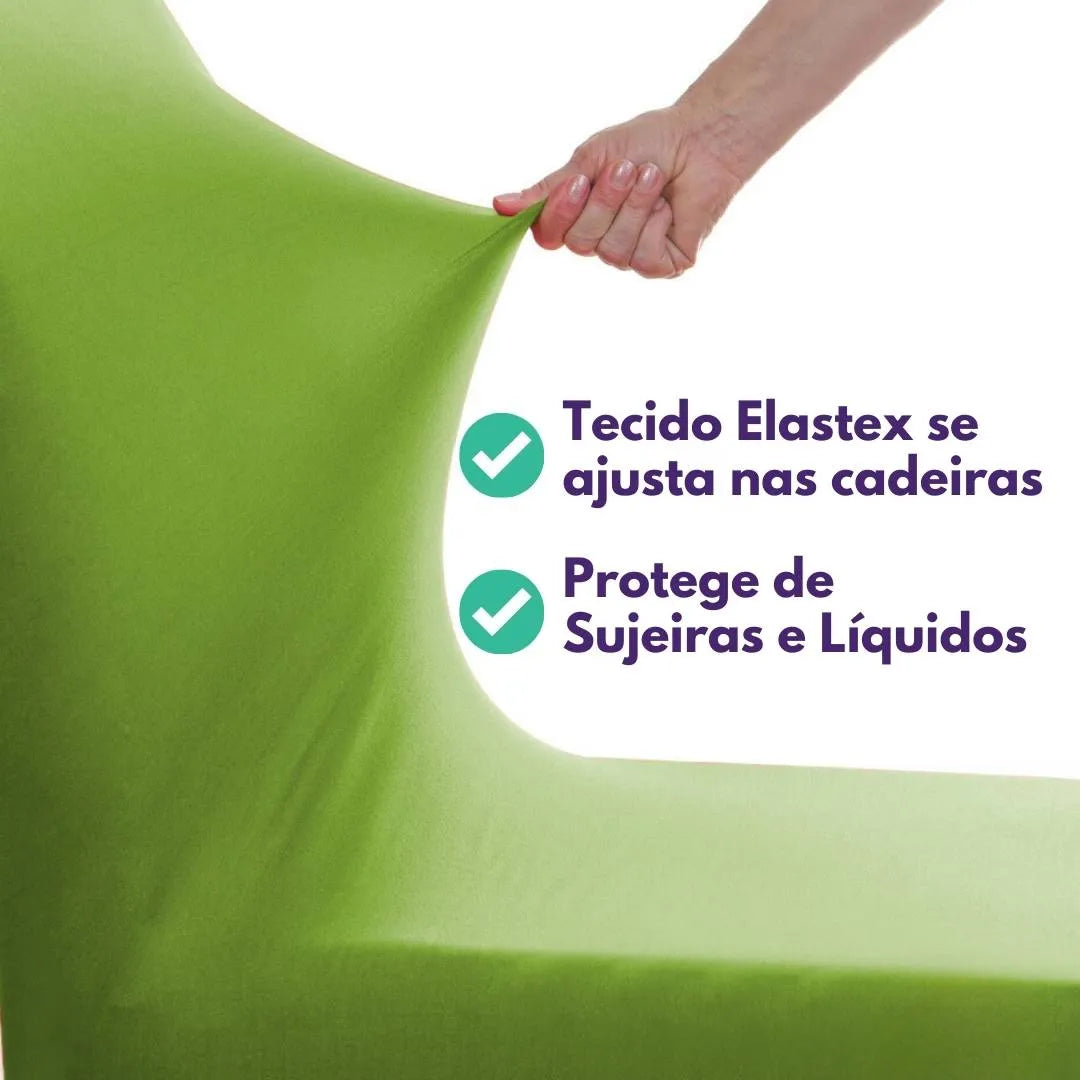 Foto vitrine capa para cadeira elastex verde