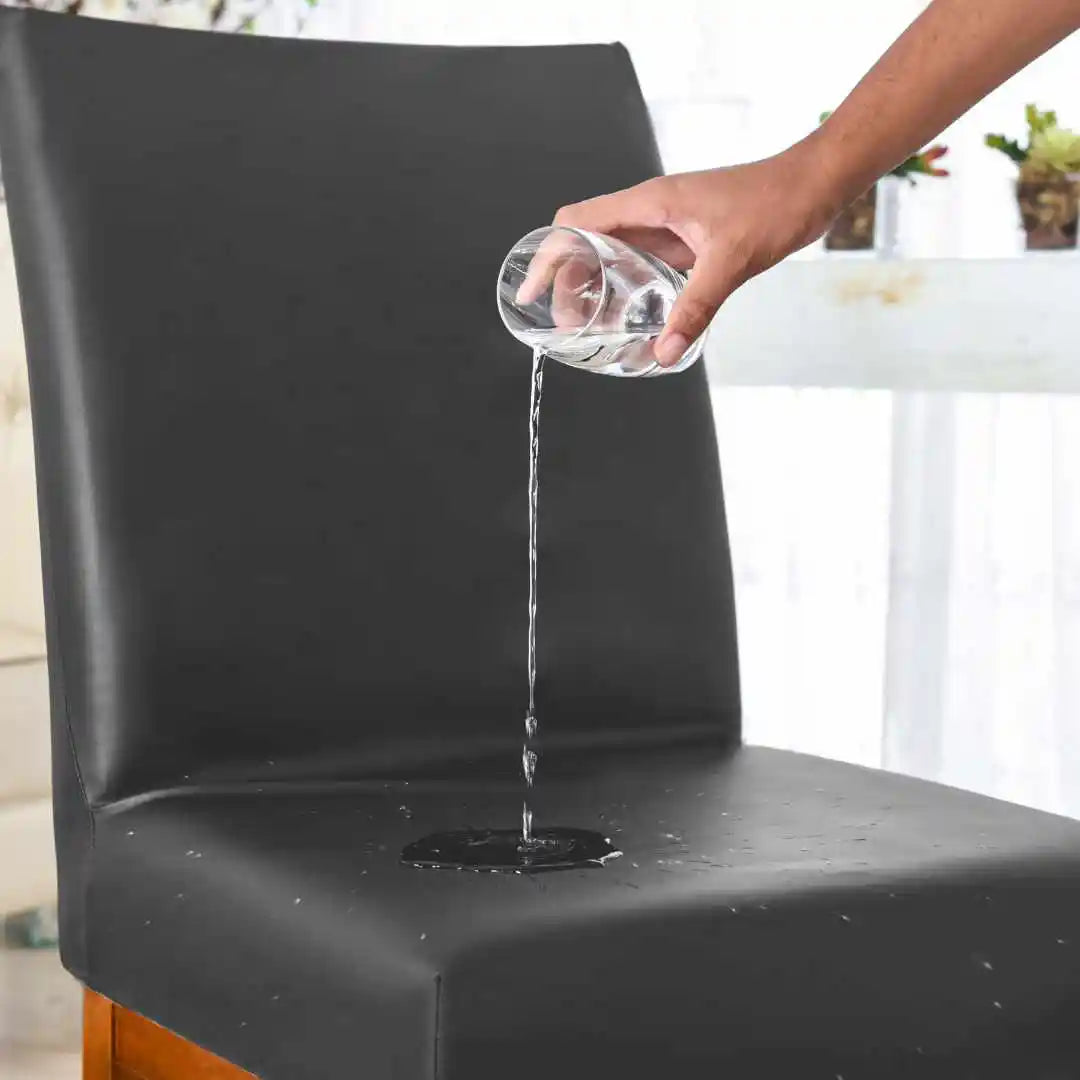 Foto vitrine capa para cadeira deluxe cinza chumbo