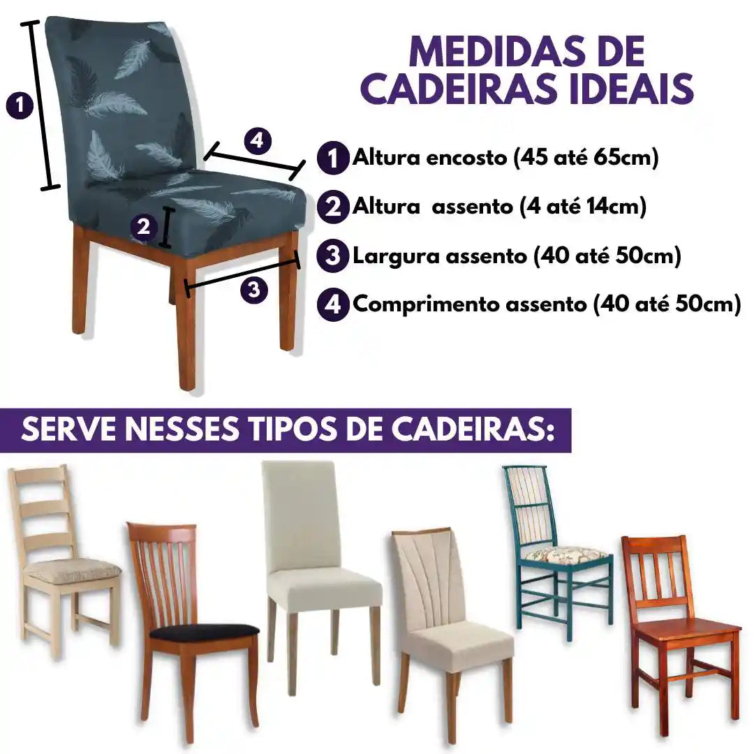 Foto vitrine capa para cadeira modern leaf