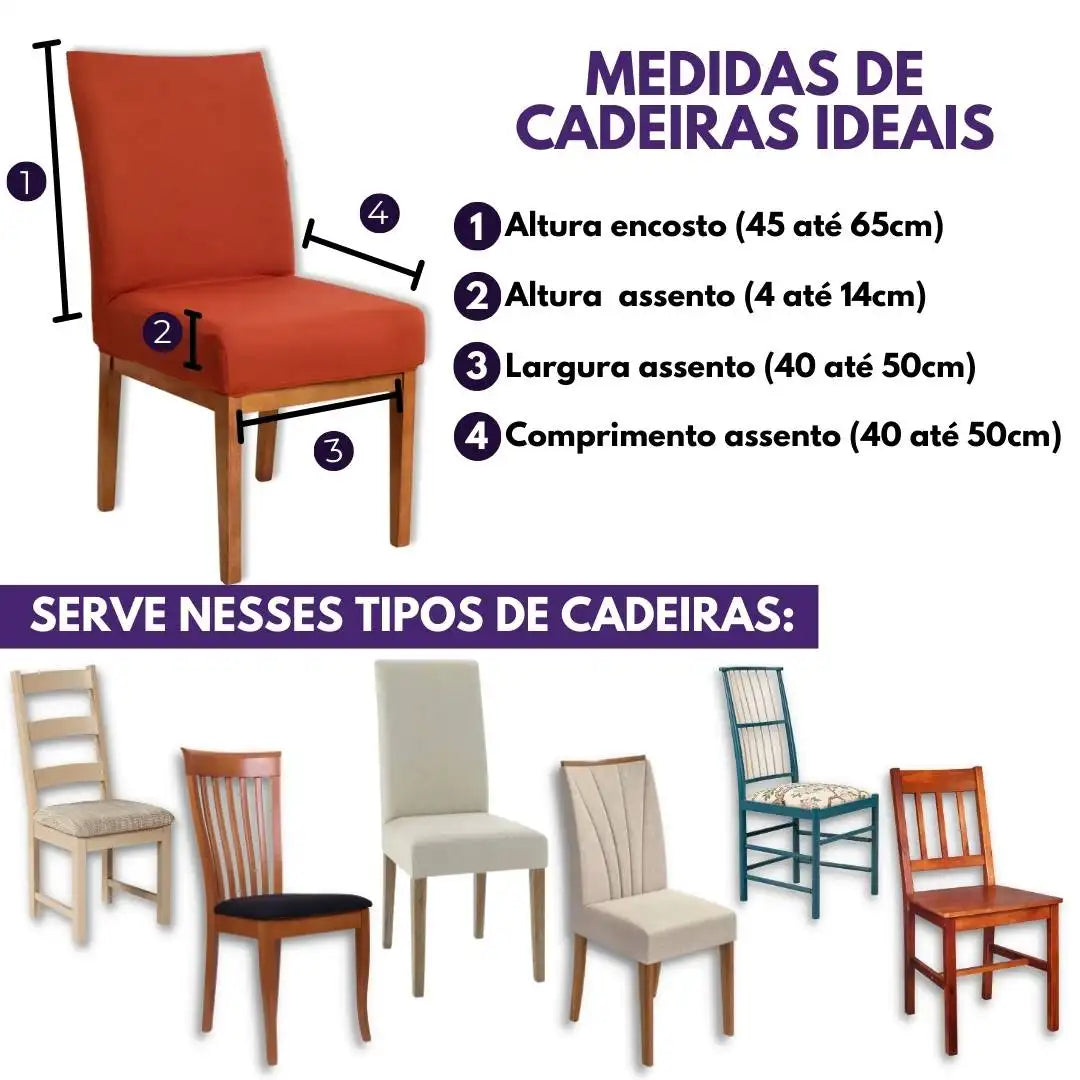  Foto vitrine capa para cadeira elastez terracota