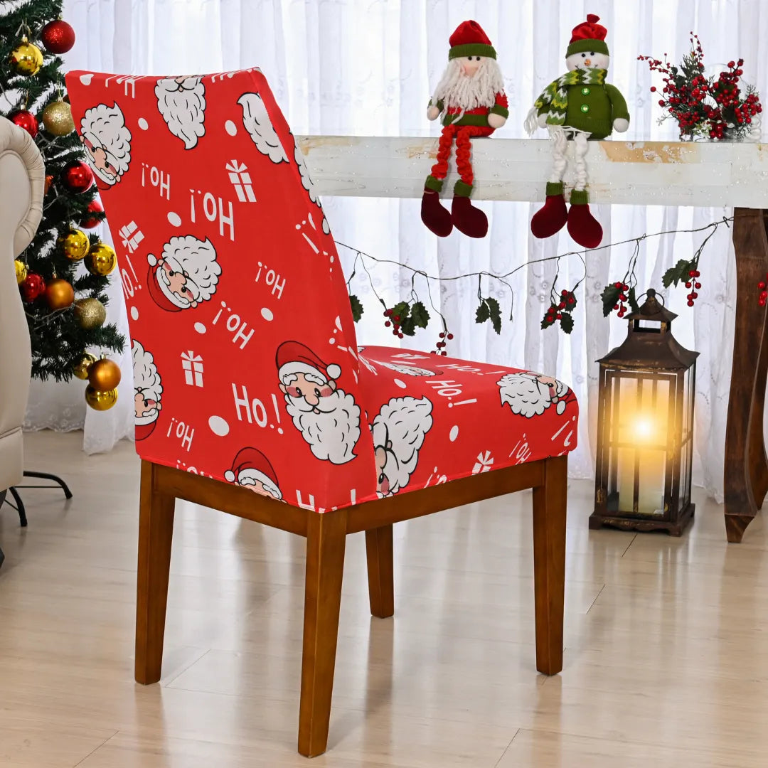 Foto da Capa de Cadeira de Natal Papai Noel Vermelho muito bonita

