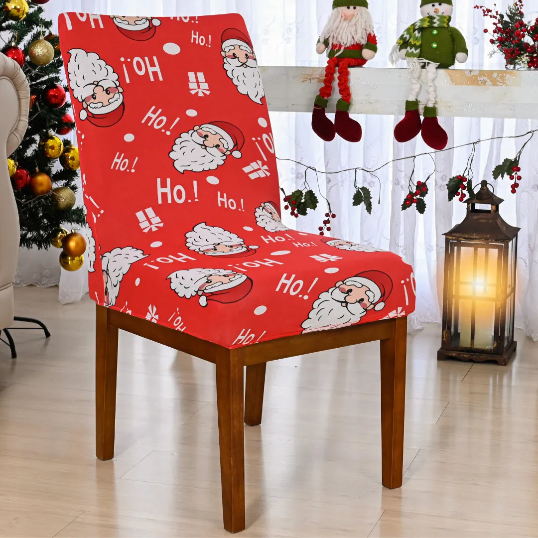 Foto da Capa de Cadeira de Natal Papai Noel Vermelho da Chame do Detalhe muito bonita