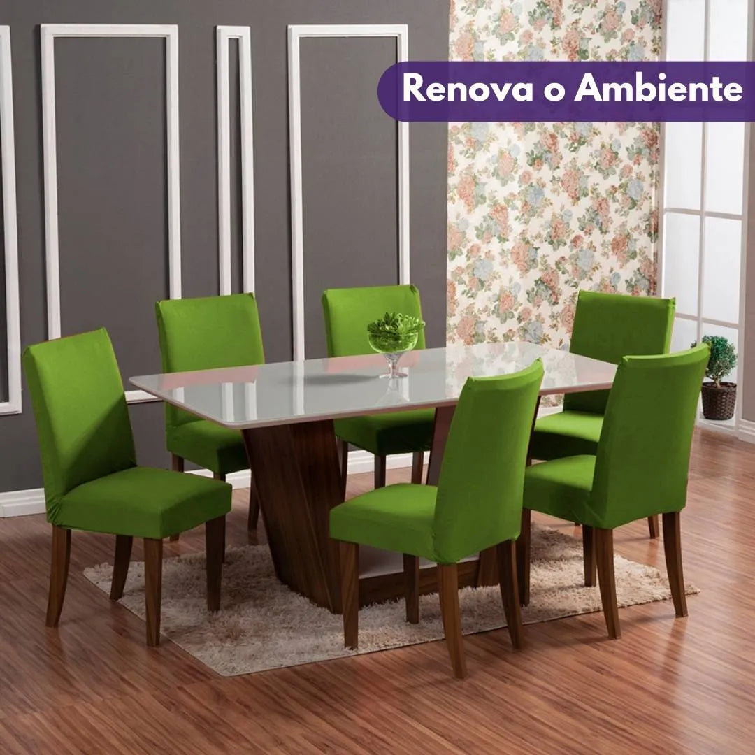 Foto vitrine capa para cadeira elastex verde