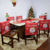 Fotos da Capa de Encosto de Cadeira Noel Vermelho muito bonita
