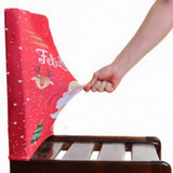 Veja os detalhes da Capa de Encosto de Cadeira Noel Vermelho da Charme
