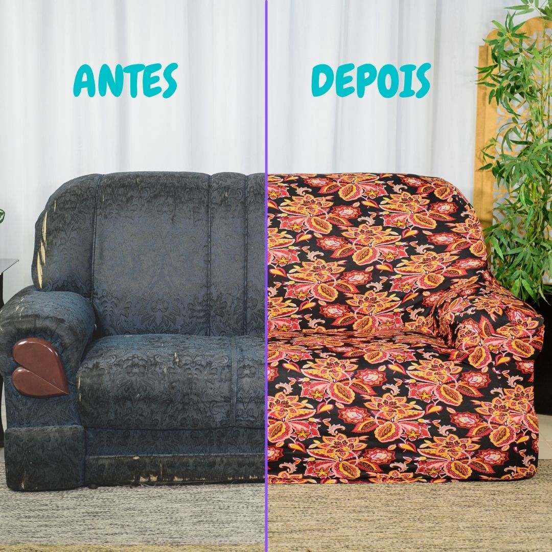 Detalhes da Capa de Sofá Elastex Grécia do Detalhe
