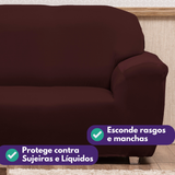 Foto de Capa de Sofá Elastex Marsala muito bonita