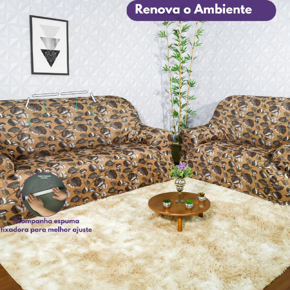 Foto de Capa de Sofá Elastex Pluma muito bonita