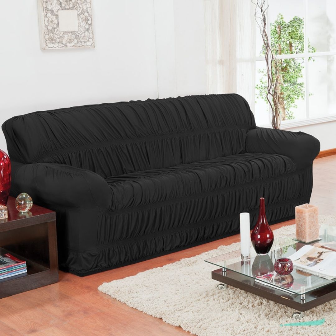 Foto da Capa de Sofá Elasticada Elegance Preto muito bonita
