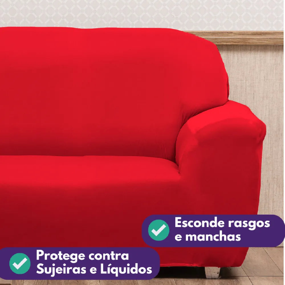 Confira as medidas da capa para sofá vermelha antes de comprar