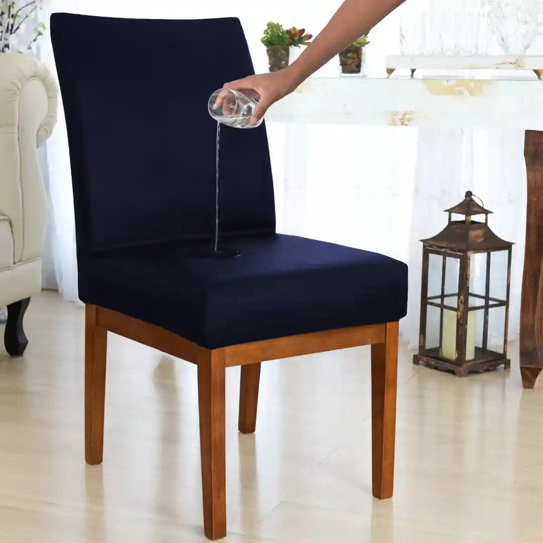 Foto vitrine capa para cadeira deluxe azul