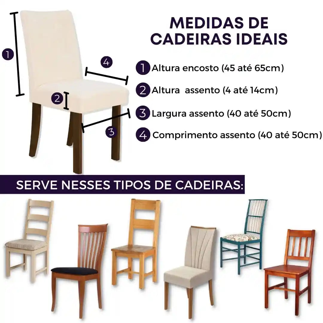 Foto vitrine capa para cadeira suede creme