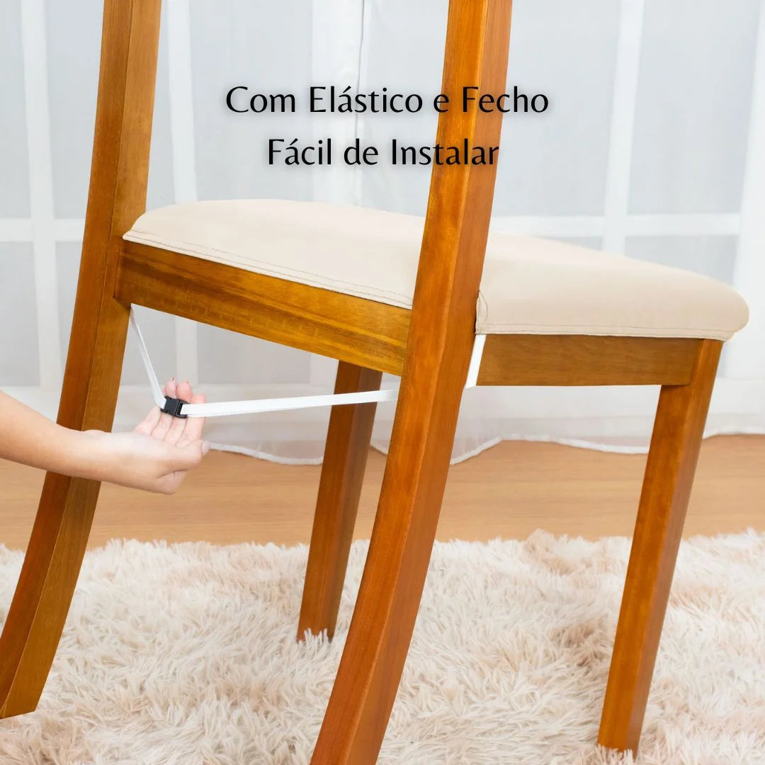 Detalhes do Capa para Assento de Cadeira Creme da Charme do Detalhe
