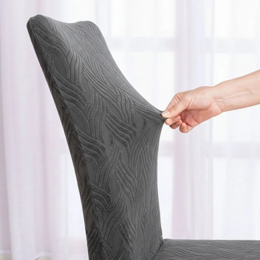 Detalhes da Capa para Cadeira Boutique Tejo Cinza da Charme do Detalhe