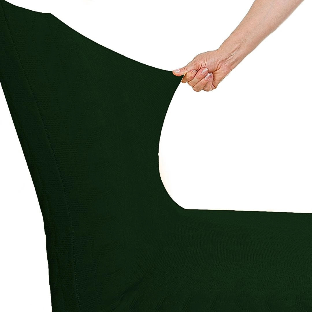 Foto vitrine capa para cadeira boutique verde escuro